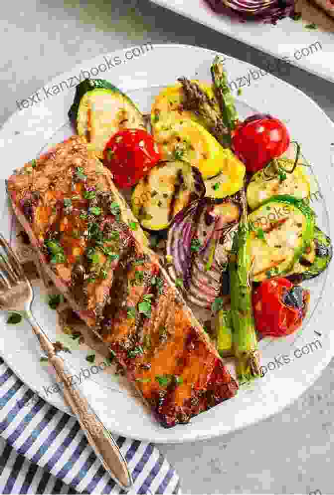 A Healthy And Flavorful Grilled Salmon With Tender Salmon Fillets Paired With Colorful Roasted Vegetables. My Best Easy Recipes : Blank Recepe To Write In