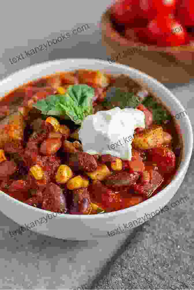 A Hearty And Comforting Vegetarian Chili With A Medley Of Beans, Vegetables, And Spices, Topped With Fresh Avocado. My Best Easy Recipes : Blank Recepe To Write In