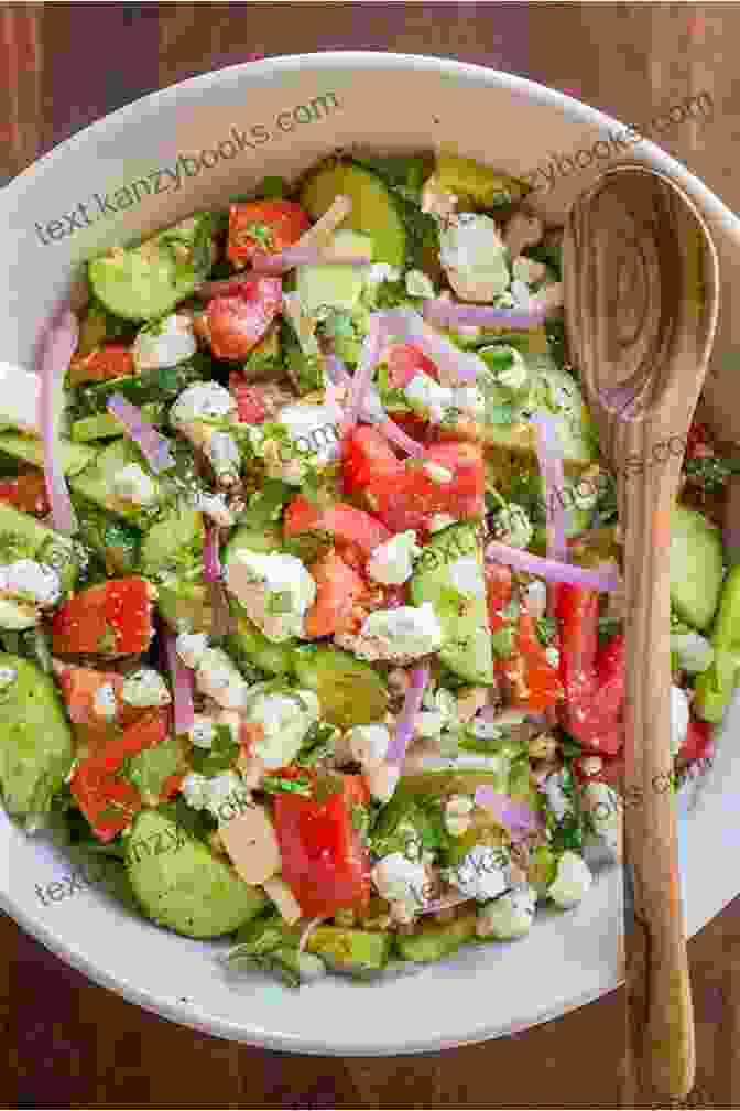 Refreshing Greek Salad With Vibrant Tomatoes, Cucumbers, Onions, And Feta Cheese Greek And Lebanese Cookbook: 2 In 1: 140 Recipes For Authentic Food From Greece And Lebanon